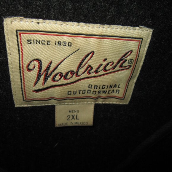 Woolrich Men's 2XL VTG Wool Vest Black Gray Zipper Front Cargo Utility Pockets - Picture 3 of 3